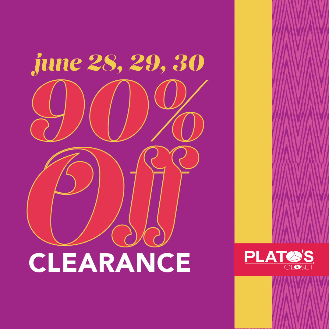 90% off clearance logo